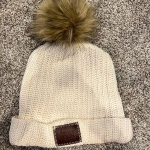 Love Your Melon Cream Hat with Puff